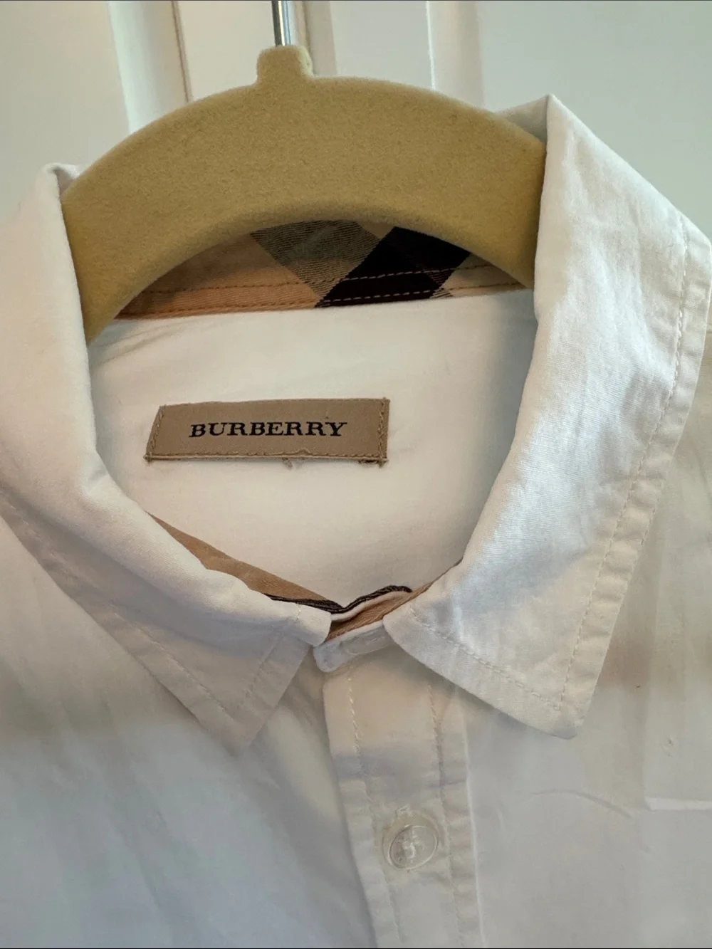 Burberry White Men’s Button-Down Dress Shirt